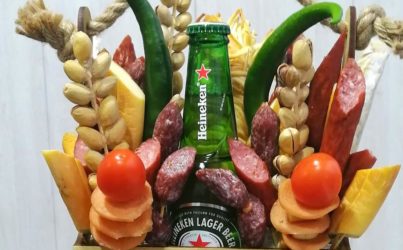 Соленый букет в коробке